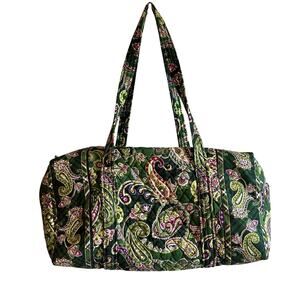 Vera Bradley Vintage Chelsea Green Paisley Small Duffle Bag Retired